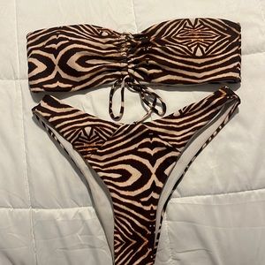 animal print bikini set